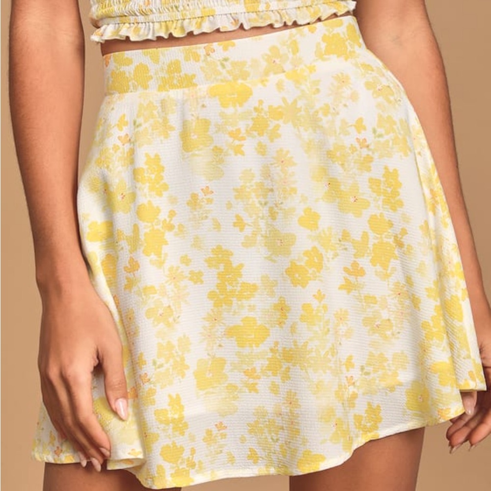 Floral Yellow Skirt
